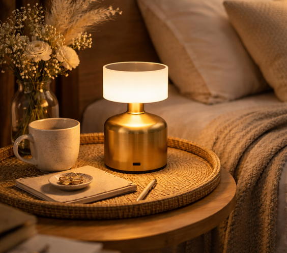 Lampe de chevet LED sans fil tactile rechargeable